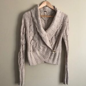 Free People cropped wrap sweater